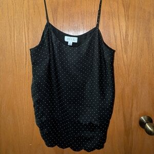 Elegant Black Polka Dot Women's Top